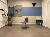 Fiberglass h-base chrome herman miller, dsx, medium blue - afbeelding 2 van  9
