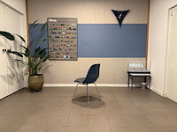 Fiberglass h-base chrome herman miller, dsx, medium blue - afbeelding 4 van  9