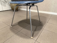 Fiberglass h-base chrome herman miller, dsx, medium blue - afbeelding 8 van  9