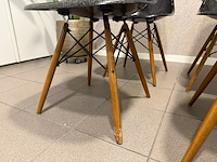 Fiberglass houten dowel-base herman miller, dsw, zwart - afbeelding 7 van  10