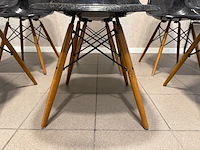 Fiberglass houten dowel-base herman miller, dsw, zwart - afbeelding 8 van  10