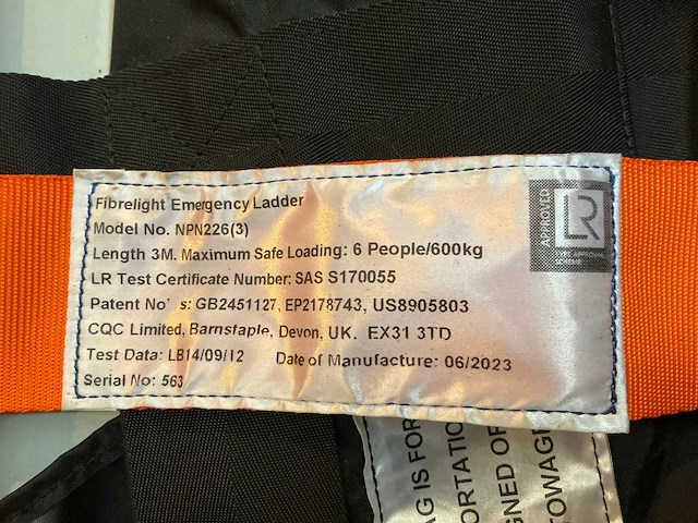 Fibrelight npn226 3 meter noodladder - afbeelding 2 van  2