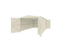 Field 1119 metalen garage, 21 m2 / 5,90x3,55 meter - afbeelding 6 van  10