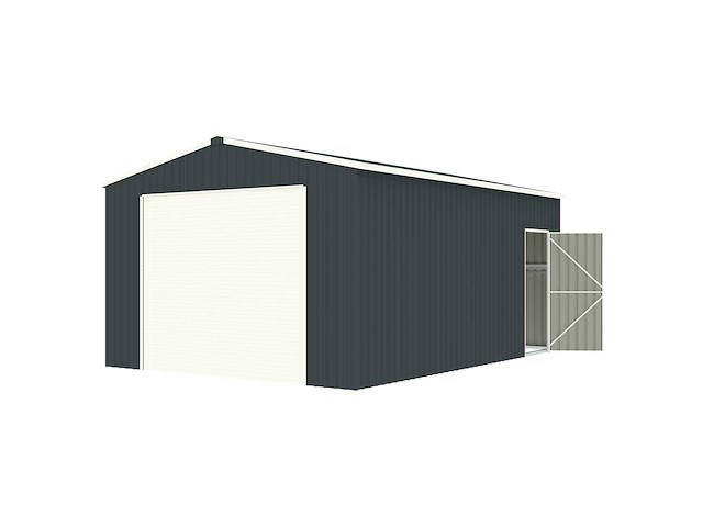 Field 1419-h252 metalen garage met elektrische roldeur, 26 m2 / 5,90x4,40 meter - afbeelding 4 van  13
