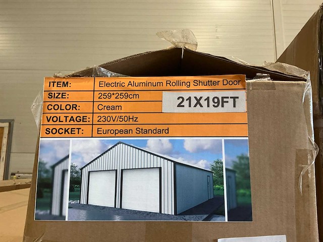 Field 2119 she metalen garage met 2 elektrische roldeuren, 36,5 m2 / 5,80x6,30 meter - afbeelding 7 van  8