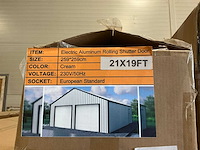Field 2119 she metalen garage met 2 elektrische roldeuren, 36,5 m2 / 5,80x6,30 meter - afbeelding 7 van  8