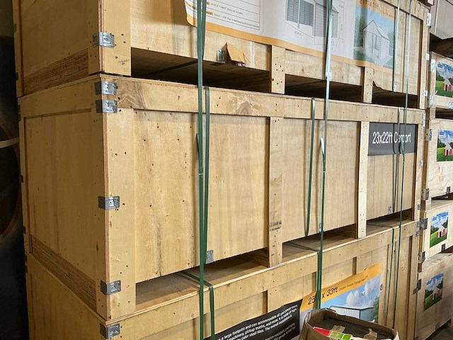 Field 2322 metalen garage met 2 elektrische roldeuren, 46,9 m2 / 6,70x7,00 meter - afbeelding 5 van  5