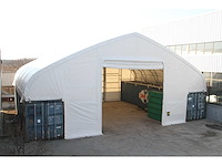 Field containeroverkapping / opslagshelter tussen 2x 40ft container 12,00 x 15,25 meter / c50-40sp - afbeelding 1 van  2