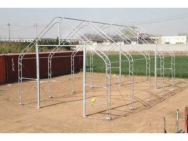 Field garagetent / opslagshelter 12,20x6,10x4,88 meter / 20-40-16 - afbeelding 4 van  6