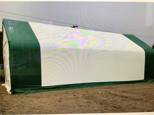 Field garagetent / opslagshelter 12,20x6,10x4,88 meter / 20-40-16 - afbeelding 3 van  6