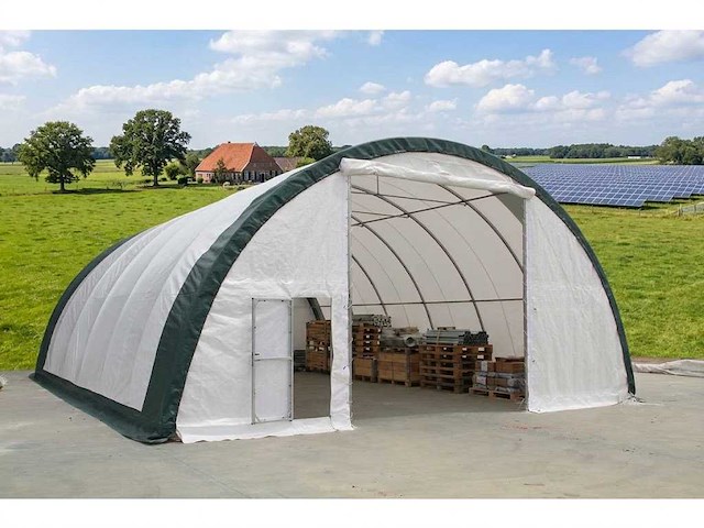 Field garagetent / opslagshelter 12x9,76x4,58 meter / 32-40-15rp - afbeelding 1 van  4