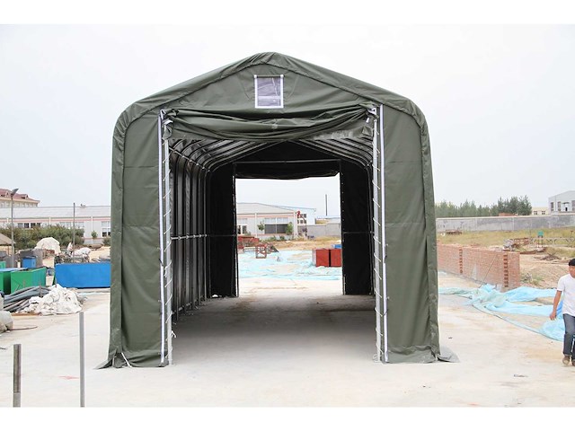 Field garagetent / opslagshelter 15x5,50x5,30 meter / 18-50-17p - afbeelding 1 van  4
