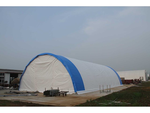 Field garagetent / opslagshelter 30,00x12,00x6,10 meter / 40-100-20rp - afbeelding 1 van  5