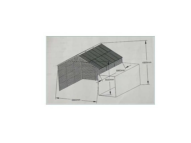 Field industries 1919 metalen garage 5,86x5,86 meter (34,33 m2) - afbeelding 6 van  15