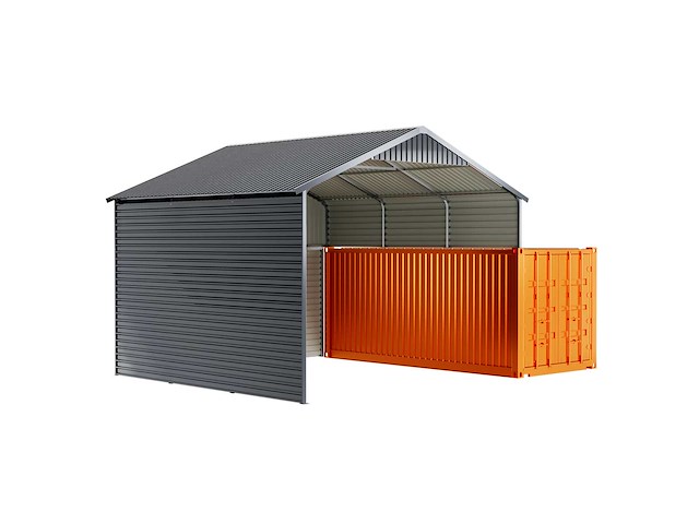 Field industries 1919 metalen garage 5,86x5,86 meter (34,33 m2) - afbeelding 10 van  14