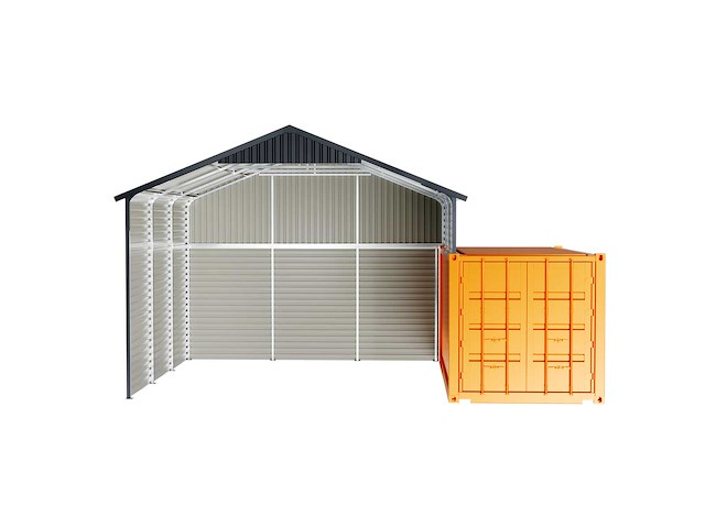 Field industries 1919 metalen garage 5,86x5,86 meter (34,33 m2) - afbeelding 11 van  14