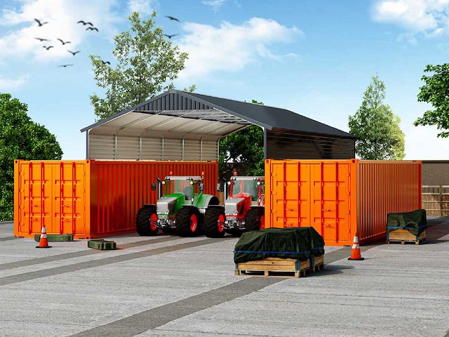 Field industries 1938 metalen garage 11,65x5,86 meter (68,27 m2) - afbeelding 1 van  4