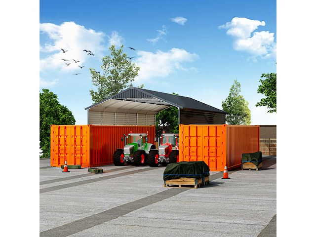 Field industries 1938 metalen garage 11,65x5,86 meter (68,27 m2) - afbeelding 2 van  4