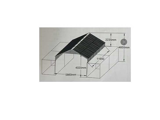 Field industries 1938 metalen garage 11,65x5,86 meter (68,27 m2) - afbeelding 7 van  7