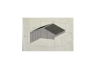 Field industries 2819 metalen garage 5,83x7,99 meter (46,58 m2) - afbeelding 4 van  9