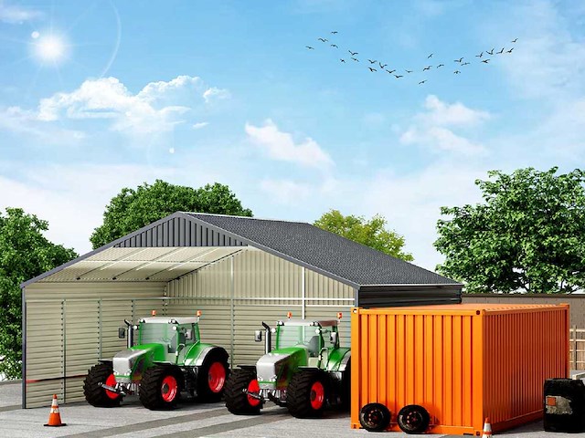 Field industries 2819 metalen garage 5,83x7,99 meter (46,58 m2) - afbeelding 1 van  11