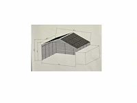 Field industries 2819 metalen garage 5,83x7,99 meter (46,58 m2) - afbeelding 5 van  13