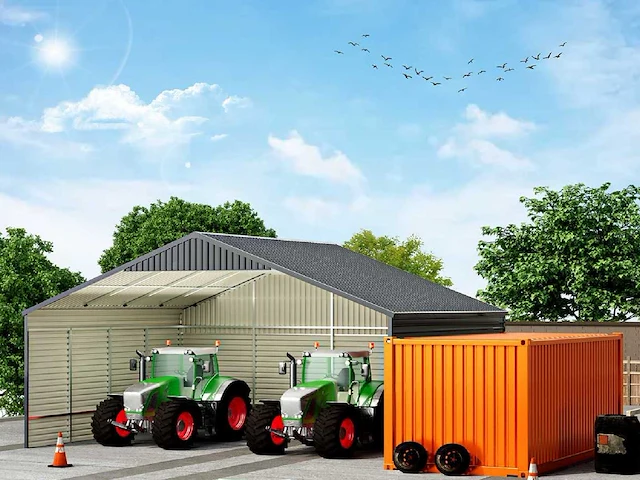 Field industries 2819 metalen garage 5,83x7,99 meter (46,58 m2) - afbeelding 1 van  13