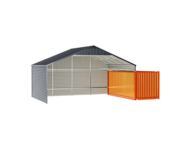 Field industries 2819 metalen garage 5,83x7,99 meter (46,58 m2) - afbeelding 7 van  13