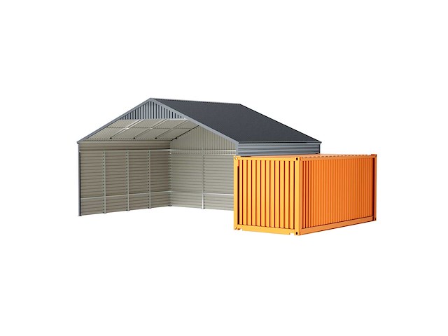 Field industries 2819 metalen garage 5,83x7,99 meter (46,58 m2) - afbeelding 1 van  13