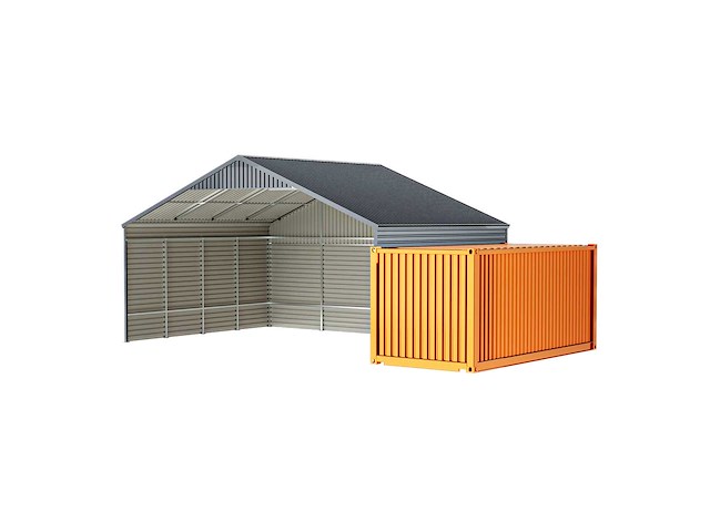 Field industries 2838 metalen overkapping / staalconstructie 93 m2 / 11,65x7,99 meter - afbeelding 10 van  11