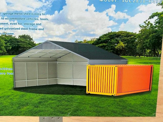 Field industries 2838 metalen overkapping / staalconstructie 93 m2 / 11,65x7,99 meter - afbeelding 6 van  14