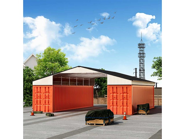 Field industries 3640-260 metalen overkapping/carport 12,19x11,15 meter (136 m2) - afbeelding 4 van  14