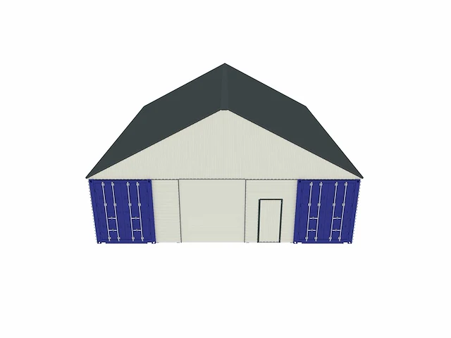 Field industries 3640-569 metalen garage/shelter 12,34x10,91 meter (135 m2) - afbeelding 9 van  12
