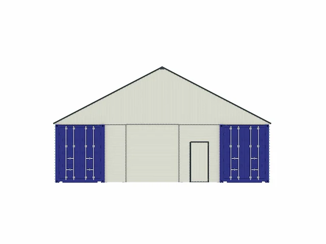 Field industries 3640-569 metalen garage/shelter 12,34x10,91 meter (135 m2) - afbeelding 10 van  12