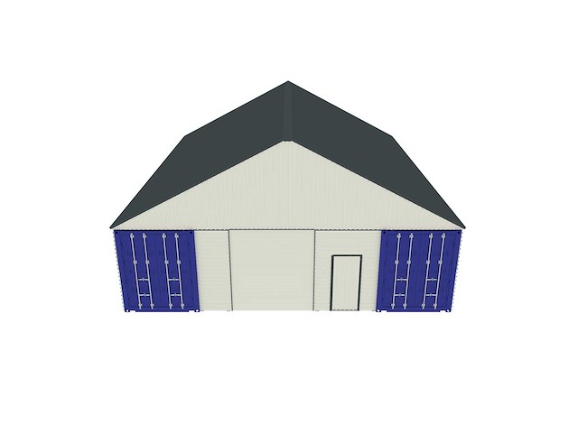 Field industries 3640-569 metalen garage/shelter 12,34x10,91 meter (135 m2) - afbeelding 4 van  6