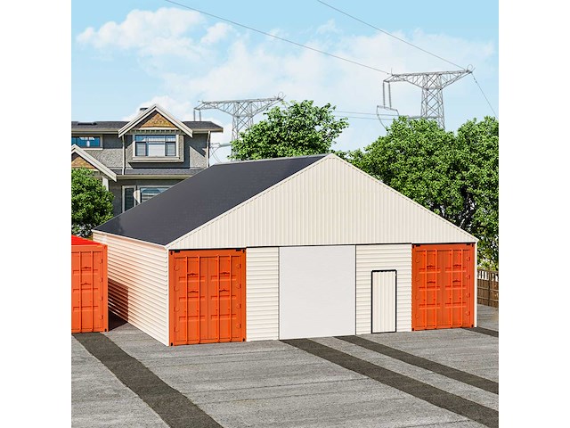 Field industries 3640-569 metalen garage/shelter 12,34x10,91 meter (135 m2) - afbeelding 7 van  12