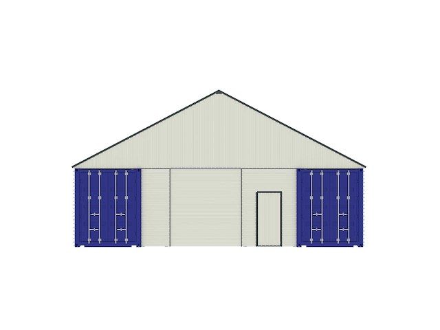 Field industries 3640-569 metalen garage/shelter 12,34x10,91 meter (135 m2) - afbeelding 10 van  12