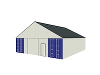 Field industries 3640-569 metalen garage/shelter 12,34x10,91 meter (135 m2) - afbeelding 11 van  12