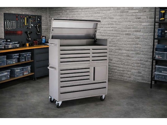 Field industries 4114 inox rvs premium werkplaatskast - afbeelding 1 van  5