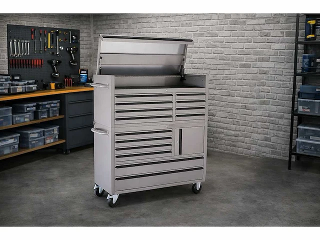 Field industries 4114 inox rvs premium werkplaatskast - afbeelding 1 van  5