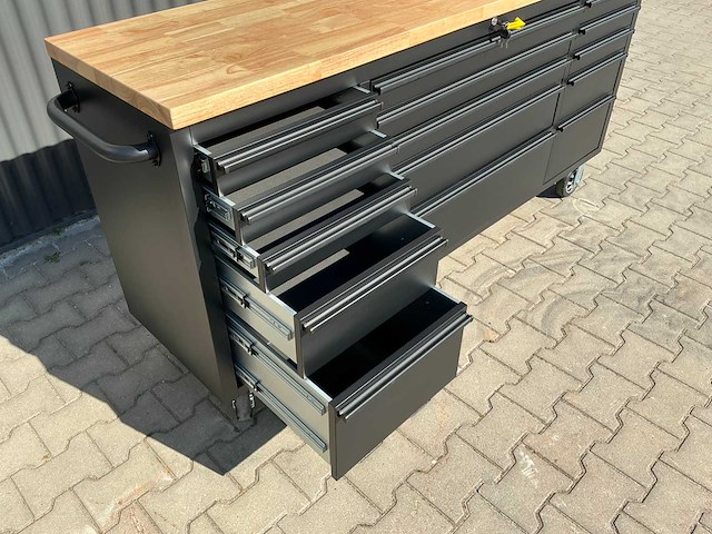 Field industries 7215 black premium gereedschapswagen/werkplaatskast - afbeelding 10 van  12