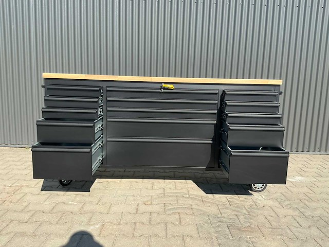 Field industries 7215 black premium gereedschapswagen/werkplaatskast - afbeelding 9 van  11