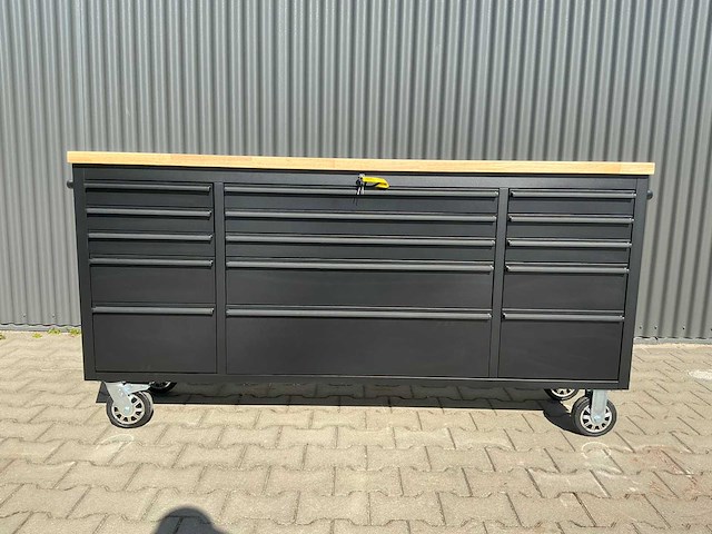 Field industries 7215 black premium gereedschapswagen/werkplaatskast - afbeelding 1 van  11