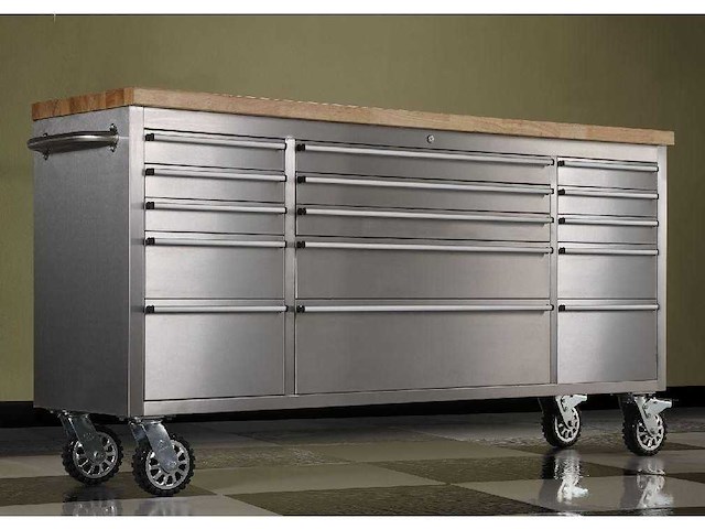 Field industries 7215 inox rvs premium gereedschapswagen/werkplaatskast - afbeelding 10 van  26