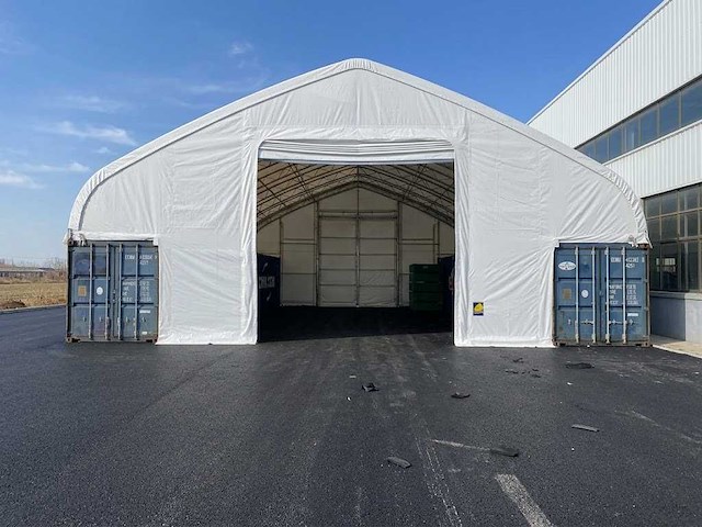 Field industries c5080sp shelter tussen 2 containers - afbeelding 1 van  5