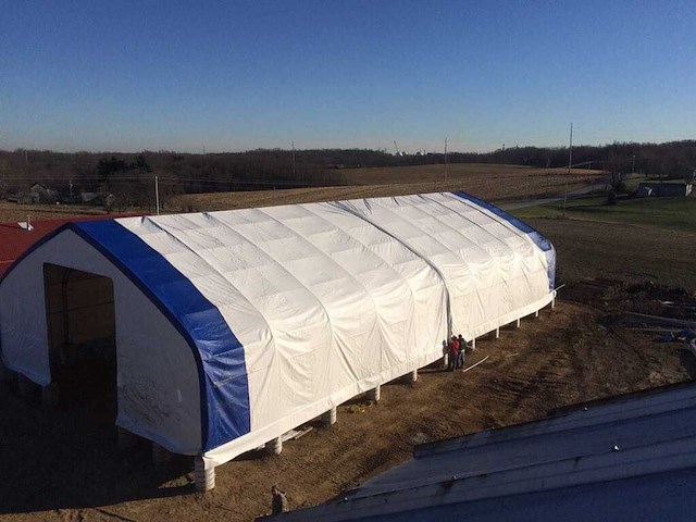Field industries hangar / opslagshelter 61,00x21,35x8,54 meter / 7020028dp - afbeelding 4 van  6