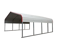 Field industries m202010ts metalen garage / overkapping 6,10x6,10 meter (37 m2) - afbeelding 3 van  4
