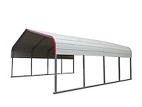Field industries m202010ts metalen garage / overkapping 6,10x6,10 meter (37 m2) - afbeelding 3 van  4