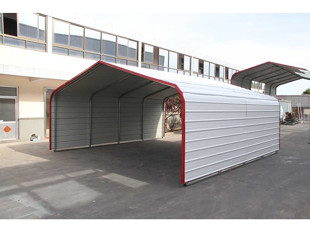 Field industries metalen garage / overkapping 6,10x6,10 meter (37 m2) - afbeelding 1 van  6