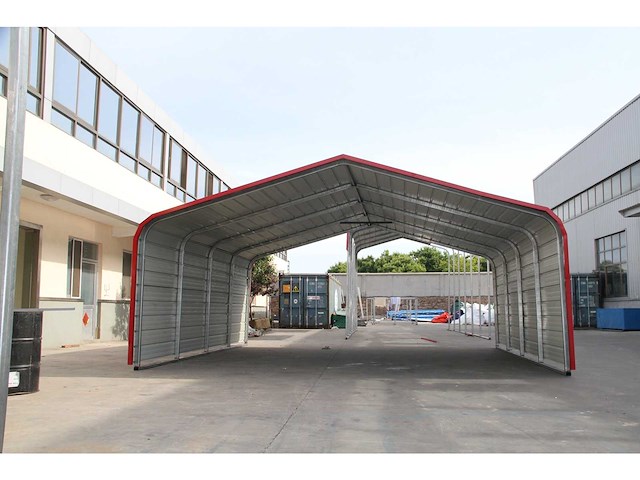 Field industries metalen garage / overkapping 6,10x6,10 meter (37 m2) - afbeelding 2 van  6